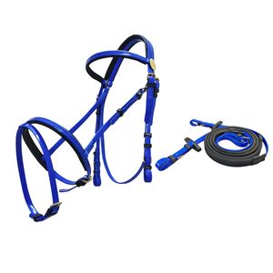 PVC Horse Bridle With Rein and <b>Stainless</b> <b>Steel</b> <b>Ring</b> Bit with Hollow Mouth - Product Image 1