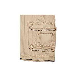 Short Cargo d'été décontracté pour hommes, grandes poches, coupe ajustée, taille douce, mode streetwear, décoration lavée en gros - Product Image 3