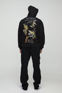 Sudaderas con capucha con cremallera y estampado renacentista a gran escala de gran tamaño para hombre de alta calidad hechas en Pakistán - Product Image 2