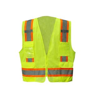 Chaleco de Seguridad Reflectante LED Fluorescente Multicolor OEM de Alta Visibilidad ANSI Clase 1, Impermeable, con Cierre para Hombres y Mujeres - Product Image 5