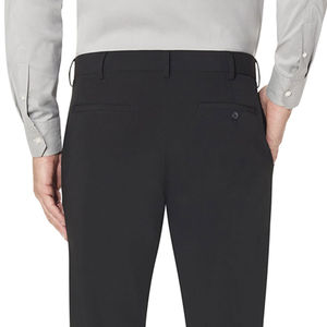 Pantalon habillé classique pour homme, coupe droite, taille mi-haute, en toile 100 % coton respirant, idéal pour le bureau, avec logo personnalisé - Product Image 4
