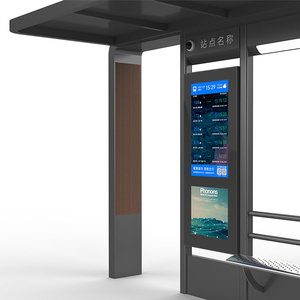 Refugio de autobús <span class=keywords><strong>abierto</strong></span> innovador de alta tecnología con elegantes cajas de luz publicitarias Diseño perfecto para espacios urbanos - Product Image 2