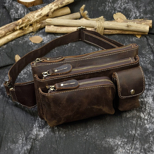 Bolso de Pecho de Cuero Genuino Marrón Personalizable Estilo Vintage, Bandolera Unisex Hecha a Mano para Uso Diario - Product Image 4