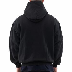 Sudadera con Capucha de Algodón de Alta Calidad para Hombre, Estilo Urbano, Holgada, Personalizada, Talla Grande, en Negro - Product Image 2