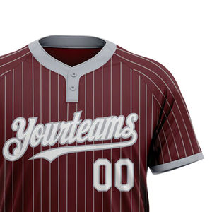 Maillots de baseball personnalisés en gros avec logo sublimé, pour hommes, à séchage rapide, respirants, col en V, fabrication sur mesure, service OEM - Product Image 3
