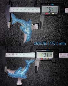 Pendentif personnalisé en argent 925 avec diamants VVS, collier religieux en moissanite glacée avec chaîne en forme de dauphin, style hip-hop, cadeau pour homme - Product Image 2