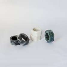 Marble Marble Napkin Ring Holder Square Shaped Restaurant <b>Table</b> Decorative Napkin Holder Dinner <b>Table</b> Decorate - Product Image 5