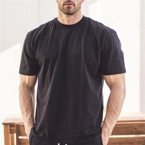 Camiseta lisa de algodón 100% personalizada del fabricante para hombre de talla grande de alta calidad con logotipos bordados e impresos - Product Image 1