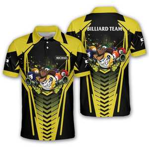 เสื้อพิมพ์ลายเสื้อโบว์ลิ่งแบบระเหิดเสื้อกีฬาแห้งเร็วผ้าโพลีเอสเตอร์ทนทานสำหรับการแข่งขันของทีมลีก - Product Image 1