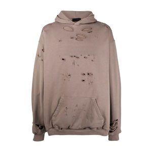 100% coton lavage à l'acide en détresse sweat à capuche Streetwear personnalisé surdimensionné lavé à l'acide en détresse sweats à capuche - Product Image 4