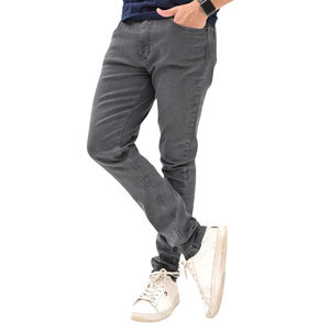 Pantalon en denim à bas prix 2025 Vente en gros de jeans foncés avec logo de marque personnalisé Pantalon en denim décontracté pour hommes - Product Image 2