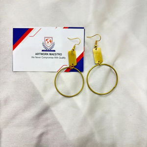 Pendientes de Latón Hechos a Mano en India - Estilo Moderno - Joyería de Latón Metálico Recién Llegada - Artesanal - Product Image 1