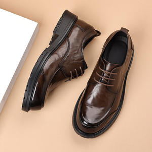 Chaussures en cuir à large bord pour homme - chaussures de luxe haut de gamme pour affaires en cuir véritable - Product Image 1