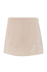 Pleasant Spring Summer Floral Embroidered Bohemian Girl's Mini <b>Skirt</b> Customizable Shorts <b>Skirt</b> <b>For</b> <b>Women's</b> Sunny Beach Days - Product Image 4