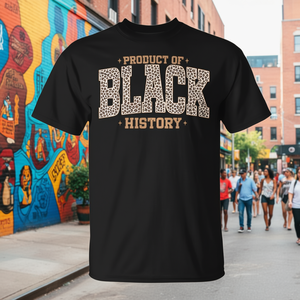 เสื้อยืดโปรโมชั่นลายเสือดาวสำหรับเด็กหญิงแอฟริกันอเมริกันในธีมประวัติศาสตร์คนผิวดำ - Product Image 3