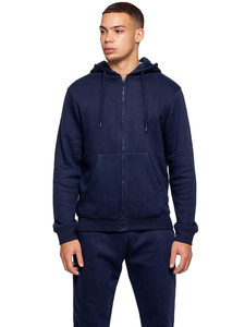 Chándal con cremallera azul marino para hombre, tela suave de estilo y comodidad clásica y ajuste moderno, perfecto para gimnasio o salidas informales - Product Image 3