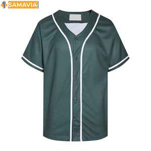 Camiseta de béisbol sublimada personalizada RTS, uniforme de equipo de hombre con botón completo y número de nombre, ropa de discoteca de EE. UU. Y Reino Unido - Product Image 1