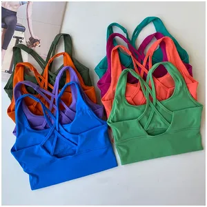 Sujetador deportivo derretido exclusivo de poliéster para mujer, ligero, transpirable para correr, Yoga, deportes elegantes, correr a la moda - Product Image 4