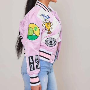 Veste en satin pour femmes fabriquée en usine de haute qualité avec logo personnalisé Produit le plus vendu Veste en satin à manches longues pour femmes - Product Image 6