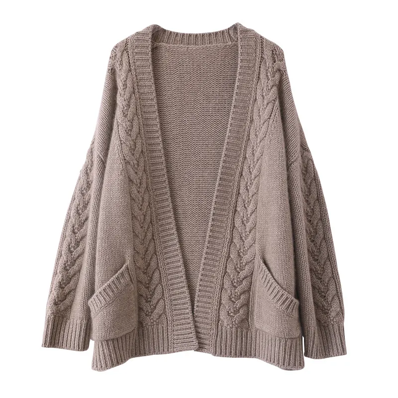 Oem Phụ Nữ Mùa Đông Tinh Khiết Cashmere Đan Áo Len Nặng Hơn Thời Trang Mới Nhất Cardigans Áo Áo Len Áo Cho Phụ Nữ Đan Áo Len Cardigan