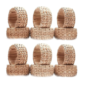 Rond de serviette de luxe Décoration de table et accessoires Vaisselle Rond de serviette en rotin personnalisé à des prix abordables - Product Image 3