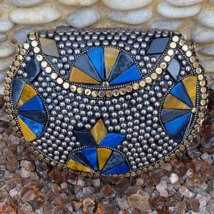 2024 Venta caliente mujeres verano playa mosaico Metal redondo mano bolso/bolso de mano/bolso de mujer por India F S International - Product Image 1