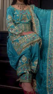 Conjunto de ropa de fiesta de diseñador para mujer Top elegante Dhoti Salwar Dupatta 2025 - Product Image 6