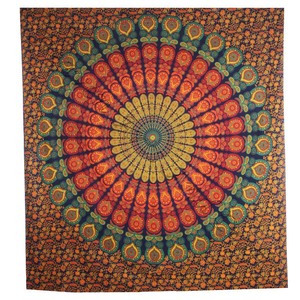 Tapisserie personnalisée impression moderne Mandala tapisserie tenture murale plage jeter Mandala tapisserie 100% Floral imprimé coton Mandela - Product Image 1