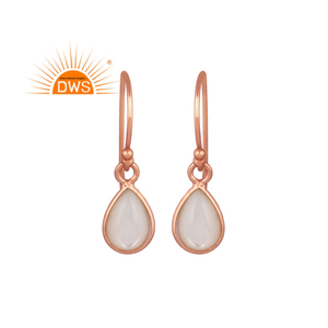Pendientes colgantes de piedras preciosas de nácar natural chapados en oro rosa y plata esterlina superventas, fabricante de joyería personalizada - Product Image 1