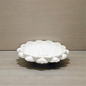 ชามลายดอกบัวหินอ่อนอินเดียคุณภาพสูง งานฝีมือประณีต เหมาะสำหรับการตกแต่งบ้านอย่างมีสไตล์ ผลิตจากสโตนแวร์ เหมาะสำหรับตกแต่งภายในห้องครัว - Product Image 3