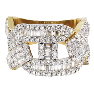Unisex lujo Hip Hop estilo VVS laboratorio crecido hielo diamante 10K/14K/18K oro punta conjunto redondeado alfabeto boda anillo IGI fiesta - Product Image 1