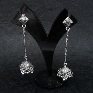"Oxidised Chain Jhumki <b>Fashion</b> <b>Drop</b> <b>Earrings</b>-1314595" - Product Image 1