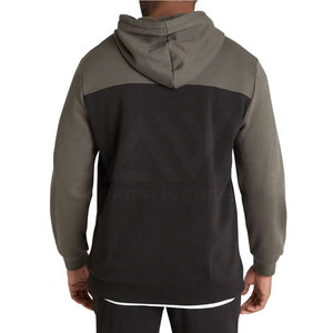 Sudaderas con capucha con logotipo personalizado para hombre, diseño de cuerpo delgado, ligero, grueso, estampado en relieve, recién llegado, temporada de invierno, ODM suministrado sólido - Product Image 3