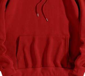 New Winter Collection <b>Men's</b> High Quality Oversized Street Wear Hoodies Light Weight Solid <b>Red</b> Color Hoodies For Winter Use - Product Image 5