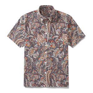 Camisas de algodón orgánico Terry para hombre, camisa de manga corta de toalla para hombre, camisa hawaiana con estampado personalizado, ropa sostenible para hombre - Product Image 2