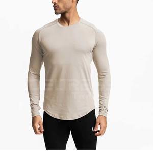 เสื้อออกกำลังกาย unisex พรีเมี่ยม2025มีสไตล์เสื้อยืดผ้าใยไฟเบอร์รัดรูปสำหรับผู้ใหญ่เสื้อสีทึบ - Product Image 3