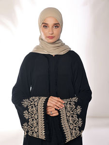 Abaya décontractée à manches longues, grande taille, couleur unie, couleur personnalisée, vêtements islamiques, hijab pour femmes, printemps, haute qualité, OEM - Product Image 2