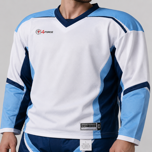 Uniforme de hockey sur glace de haute qualité, uniforme de hockey sur glace personnalisé, maillot et pantalon imprimés, vêtements de sport en polyester, construction respirante - Product Image 6