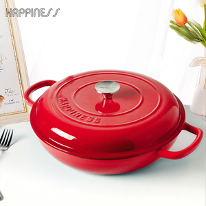 Juego de ollas esmaltadas de hierro fundido para cocinar, cacerola para guisar y sartén para cocinar, directamente de fábrica - Product Image 3