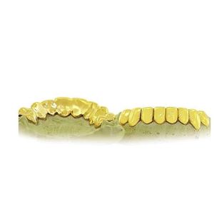 Grillz solide personnalisé 4 pièces, 6 pièces, 8 pièces, 10 pièces en or Grillz en argent, Vermeil, or 10 carats, dents en or 14 carats Grillz - Product Image 2