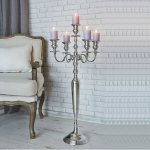 Home & Wedding Decorate Aluminum <b>Candelabra</b> in 5 Arms Silver Finished Best Wholesale Prices for Tabletop Decorate & Restaurants - Product Image 1
