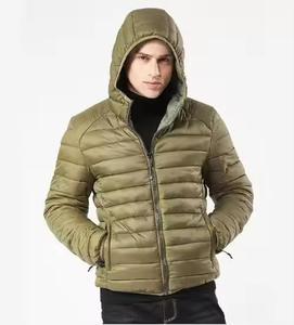 Meilleure qualité hommes grande taille doudoune hiver chaud bouffant veste col montant respirant tricoté tissu grande taille - Product Image 1