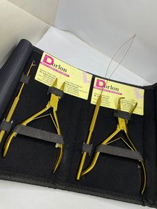 Kit de pinces à extensions capillaires en acier inoxydable plaqué or, écologique, avec logo personnalisé, pour salons de beauté, vente en gros, dernière collection - Product Image 2