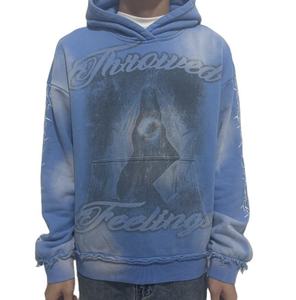 Sudadera con Capucha Tejida de 420 g/m² con Estampado DTG Personalizado con Efecto Desgastado por el Sol, 100% Algodón Orgánico, Ecológica, Lavada con Ácido, de Alta Calidad, Gruesa, para Invierno - Product Image 5
