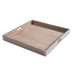 Bandeja de servicio de madera de mango respetuosa con el medio ambiente con asas Bandeja de madera de calidad superior para restaurantes Hogares y hoteles en MOQ bajo - Product Image 1