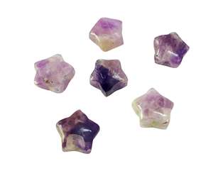 6 mini piedras preciosas de estrella de amatista púrpura piedras sueltas pulidas de 10mm a 12mm para la fabricación de joyas - Product Image 3
