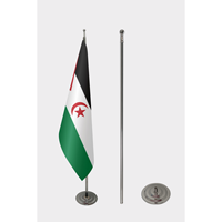 Bendera Resmi Dalam Negeri Republik Arab Sahara Demokratik Dicetak Secara Digital Dengan Bahan Aluminium Dan Tiang Bendera