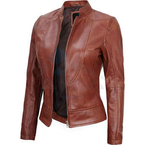 <b>Leather</b> <b>Jacket</b> Trendy Real Lambskin <b>Vintage</b> Style Genuine Cowhide <b>Leather</b> <b>Jacket</b> Stylish Premium Outerwear for <b>Women</b> - Product Image 6