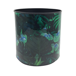 Juego de 3 Macetas Metálicas de Estilo Único con Adhesivos Decorativos de Esmalte, Macetas Grandes para Flores, Decoración del Hogar e Interior, Hechas a Mano y Personalizadas - Product Image 3