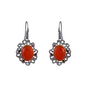 925 solide Sterling Sier fait à la main femmes boucles d'oreilles cornaline naturelle pierres précieuses accessoires élégants cadeaux diamant perle - Product Image 3